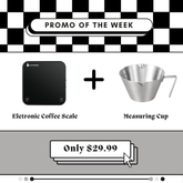 Báscula electrónica para café Carrottimes con temporizador, color blanco